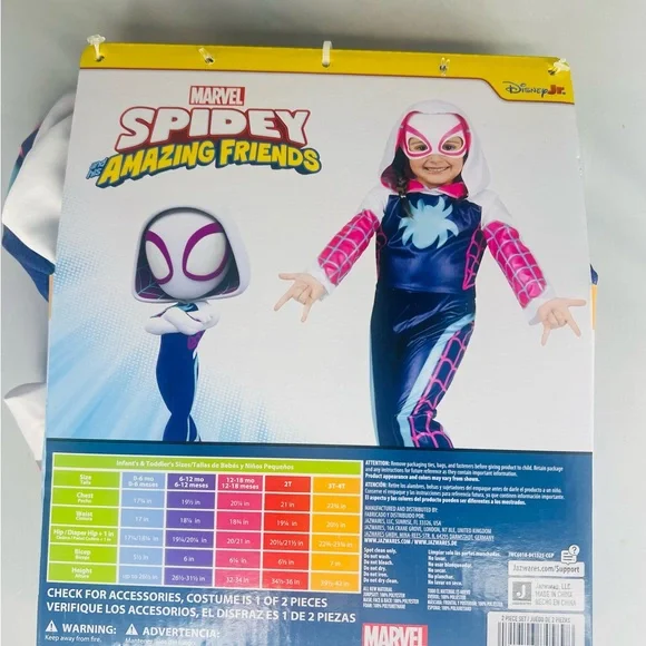 Marvel Spidey & His Amazing Friends Ghost Spider Costume 3T-4T Halloween - Picture 5 of 5
